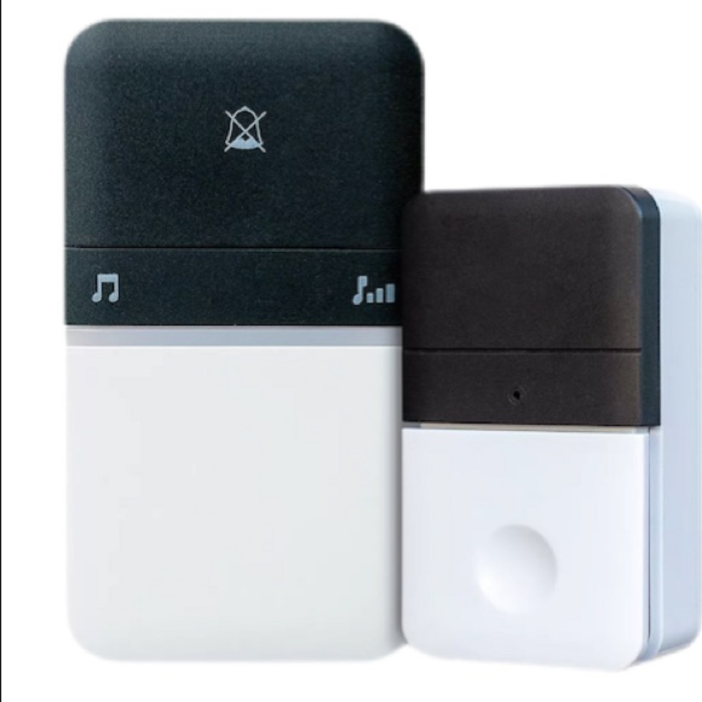 Wireless doorbell with button